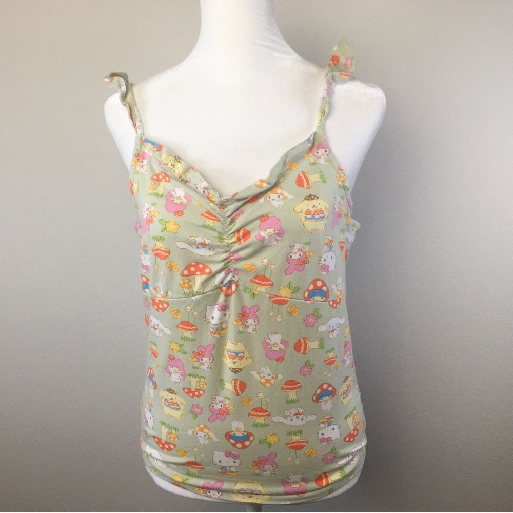 Sanrio Hello Kitty And Friends Babydoll Graphic Ruffle Women’s Cami Medium